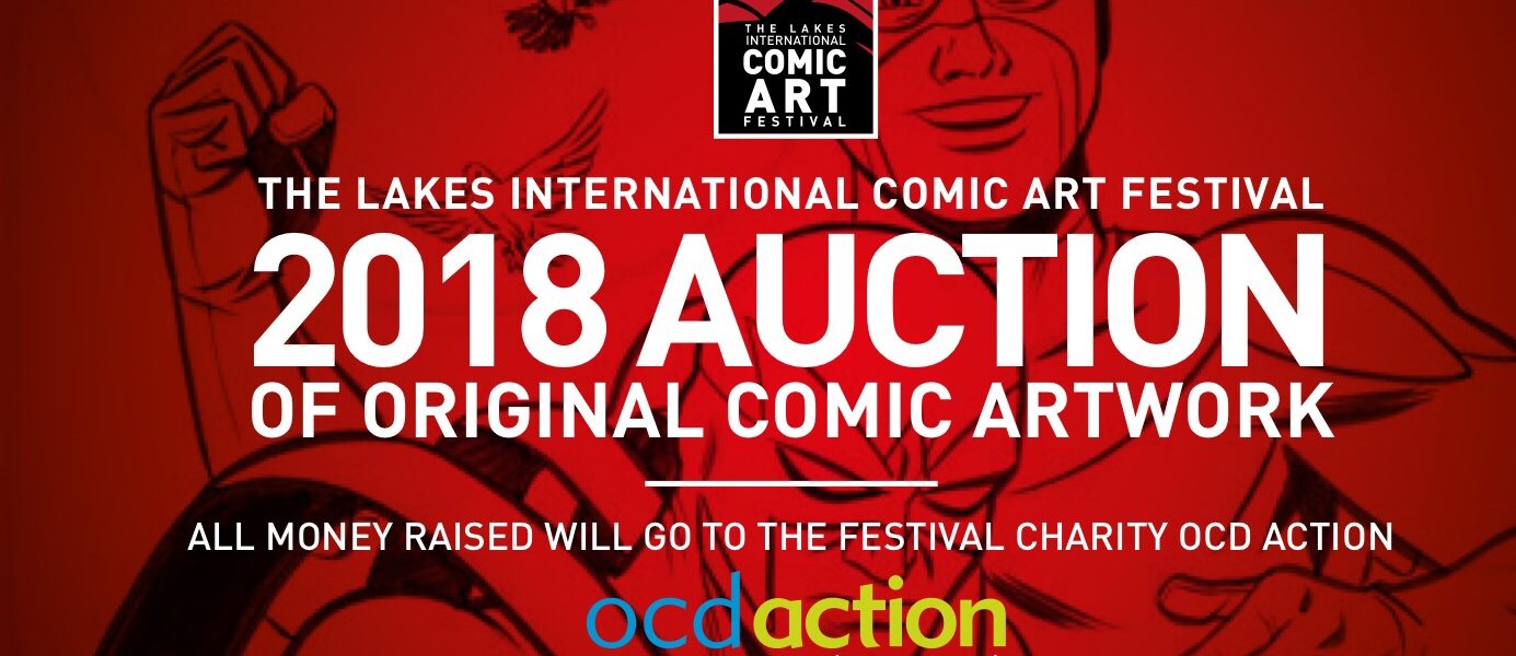 Lakes International Comic Art Festival Comic Auction 2018 Banner