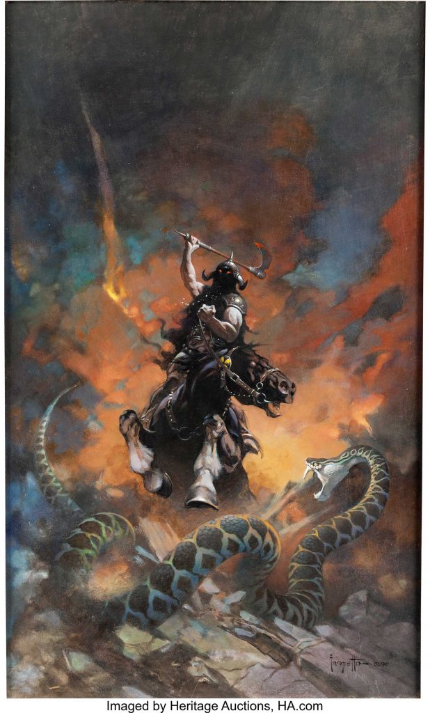 Frank Frazetta Death Dealer 6 Painting Original Art (1990)