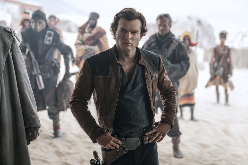 Alden Ehrenreich as Han Solo in Solo - A Star Wars Story. Image TM & © Lucasfilm Ltd. All Rights Reserved