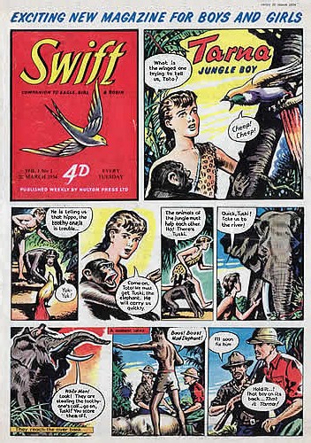 The first issue of Swift, published in 1954, a stablemate to Eagle aimed at younger readers