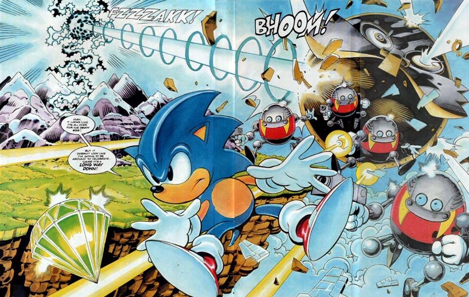 Sonic the Comic art by Nigel Kitching for Issue 52