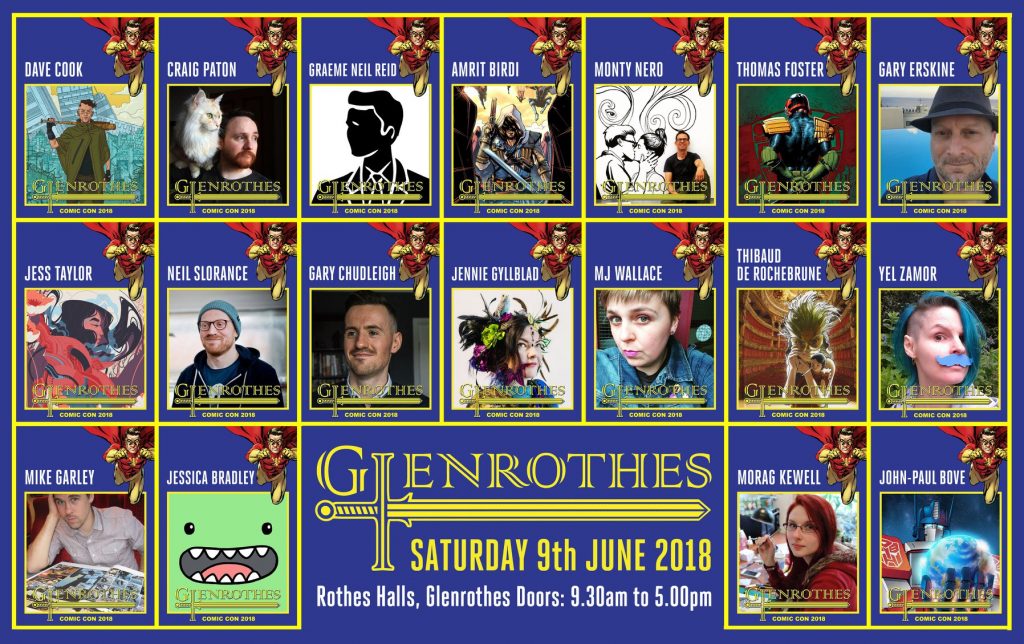 Glenrothes Comic Con 2018 Guests