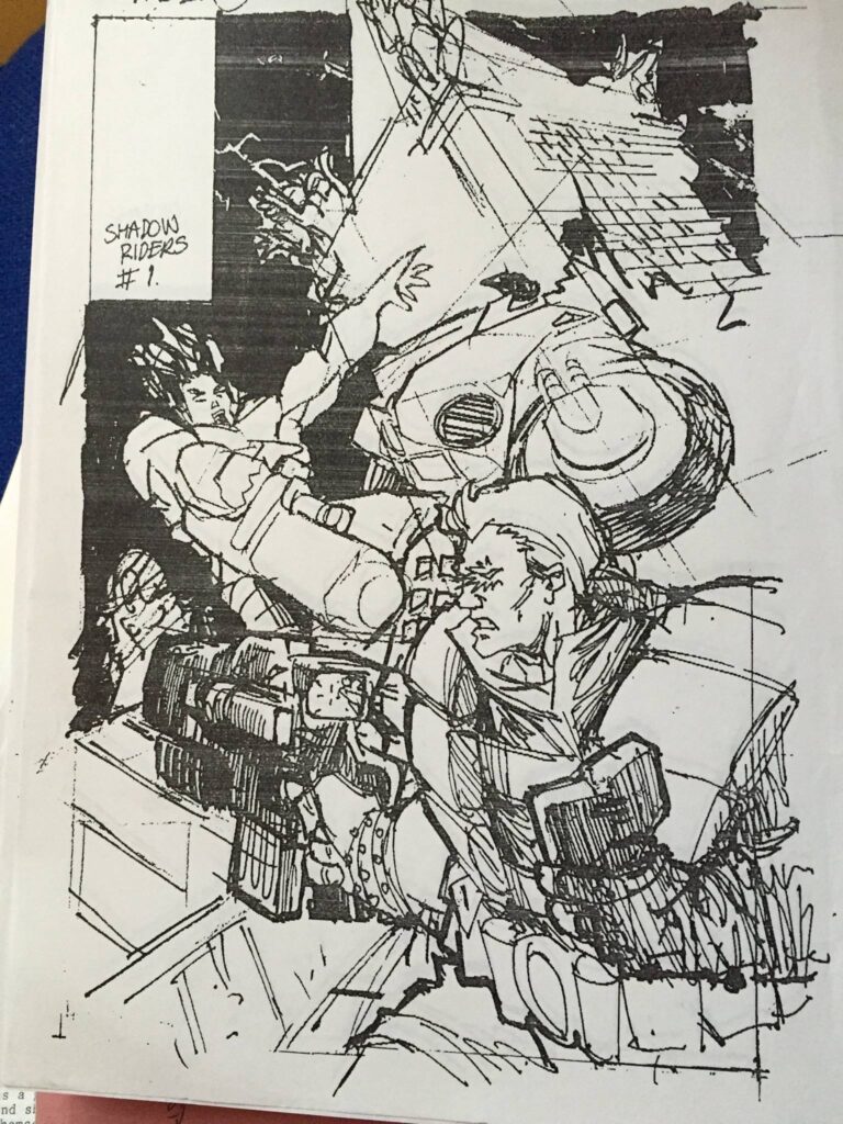 Shadow Riders #1 Cover Pencils by Ross Dearsley