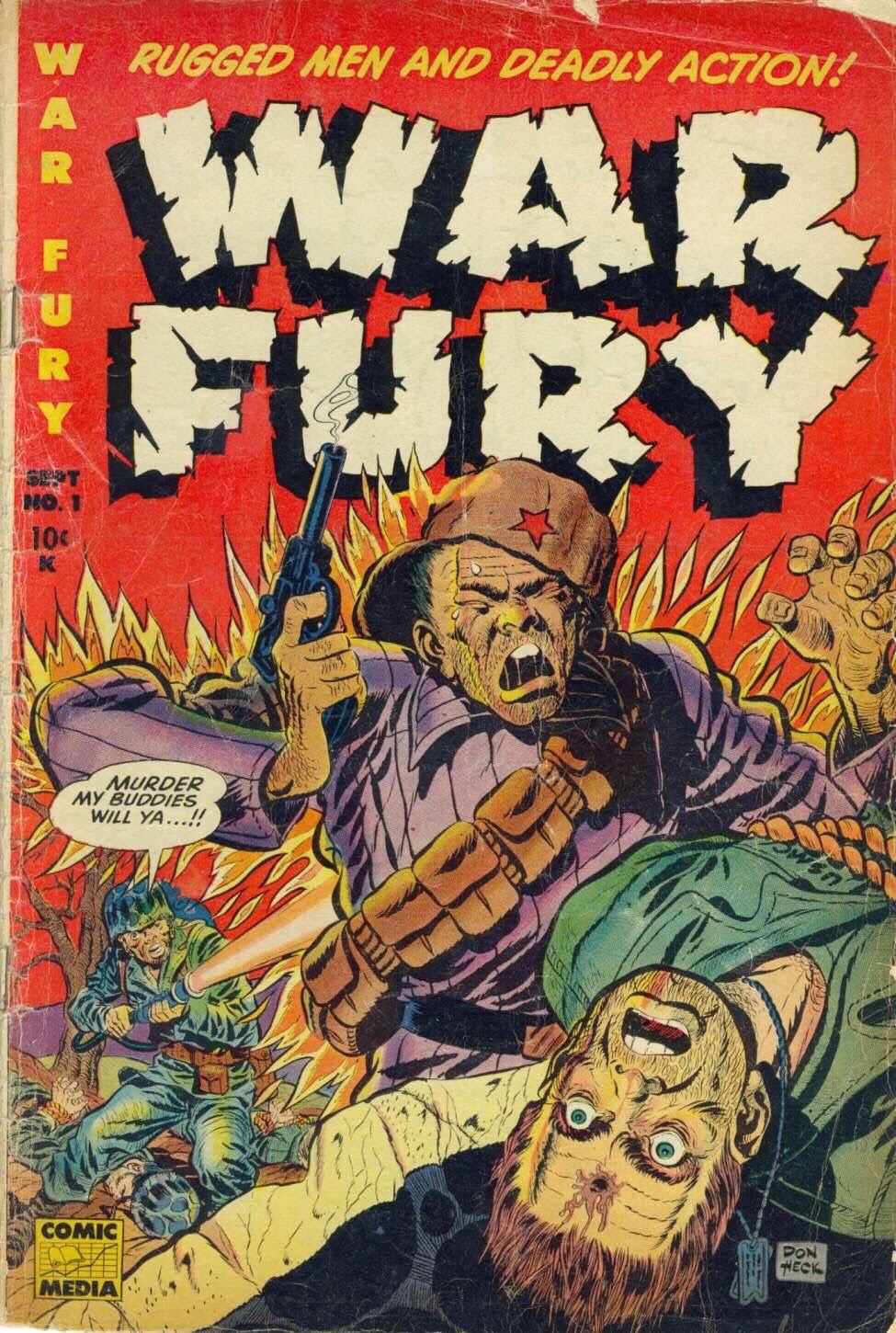 Don Heck’s Cover for War Fury #1, published in 1952