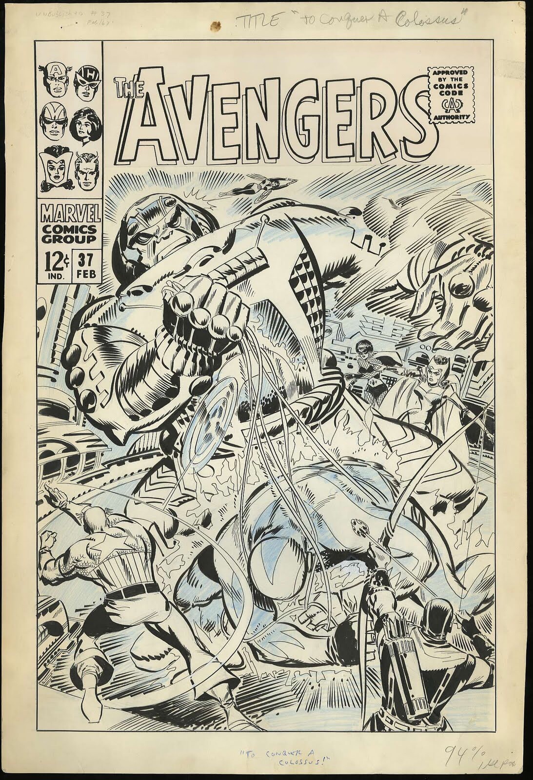 The cover of The Avengers #37