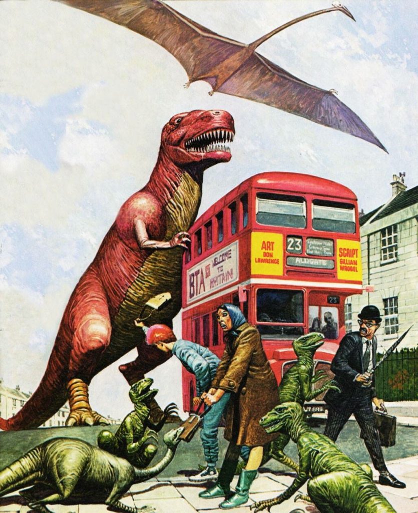 Dinosaurs invade London by Don Lawrence