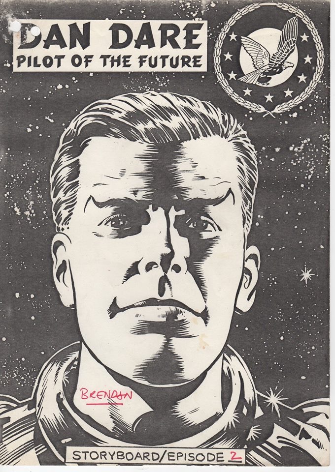 Brendan McCarthy's cover for the storyboards for episode 2 of the proposed ATV Dan Dare series. Image courtesy Dale Jackson