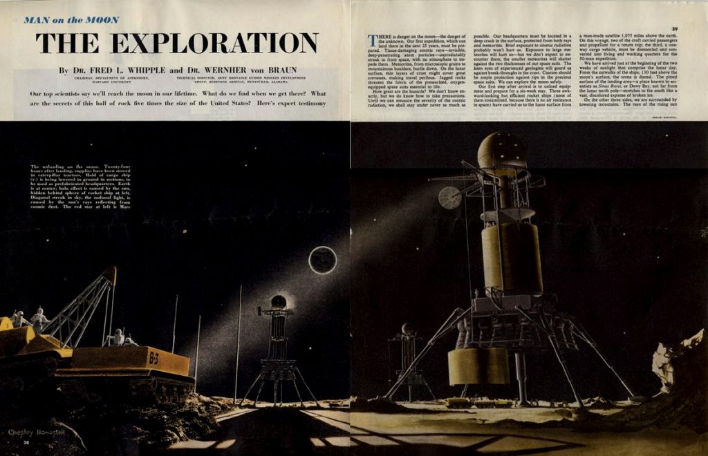 Man on the Moon - a magazine article by Dr Fred L. Whipple and Dr Wernher von Braun