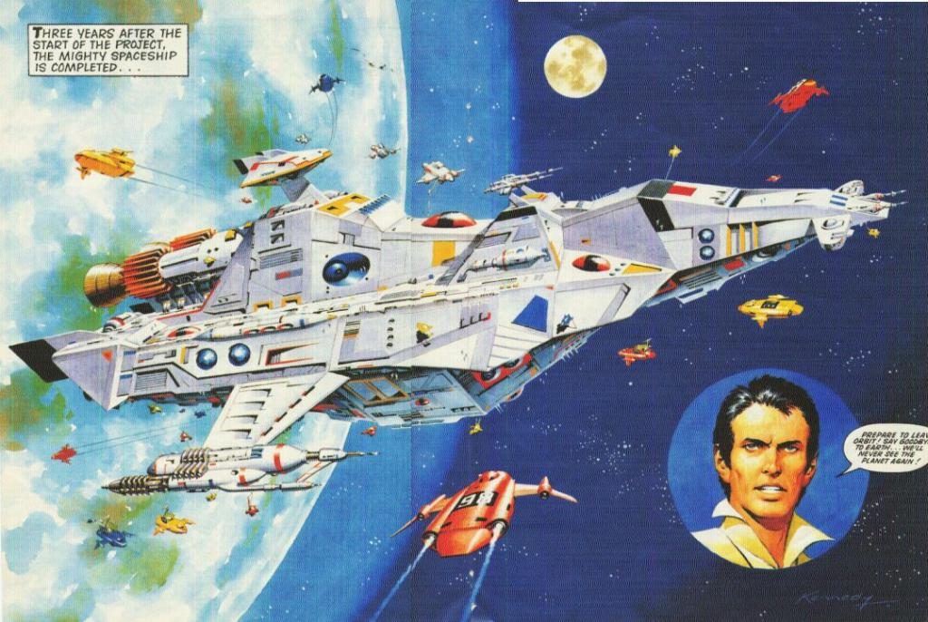 The spaceship Wildcat introduced in the Wildcat Preview Comic. Art by Ian Kennedy