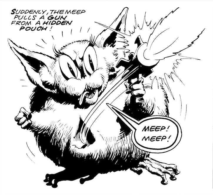 The Most High Beep of all the Meeps (aka Beep the Meep). Art by Dave Gibbons