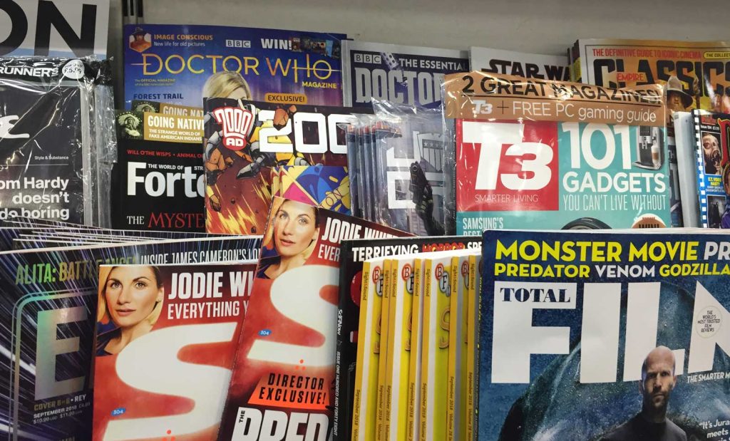 2000AD and Judge Dredd Megazine - sadly fighting for space in WHSmith in the specialist magazine section of the store