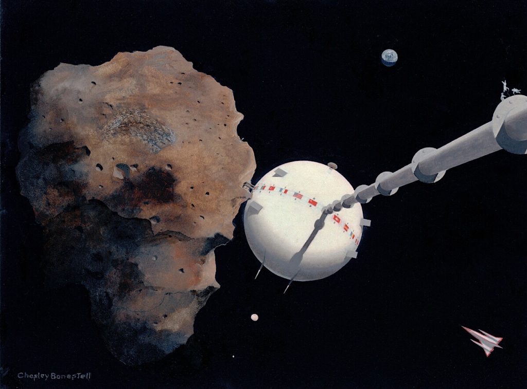 Art by Cheslsey Bonestell, used to publicise Chesley Bonestell: A Brush With The Future. Image: Bonestell LLC