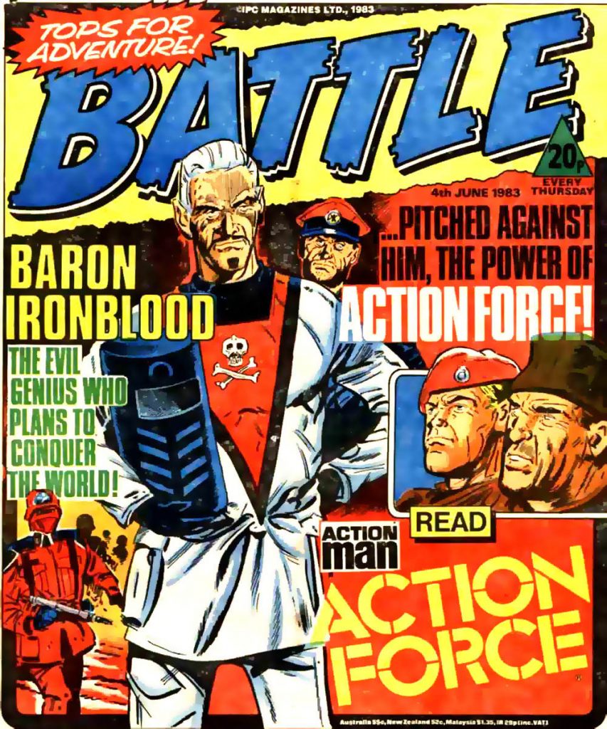 The first appearance of Action Force, for a four-issue run in June 1983