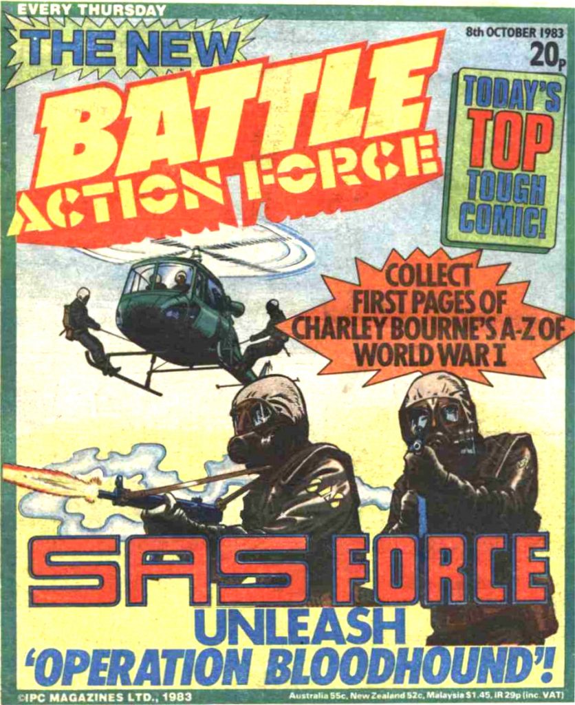 Action Force begins its regular run with the issue of Battle Action Force cover dated 8th October 1983