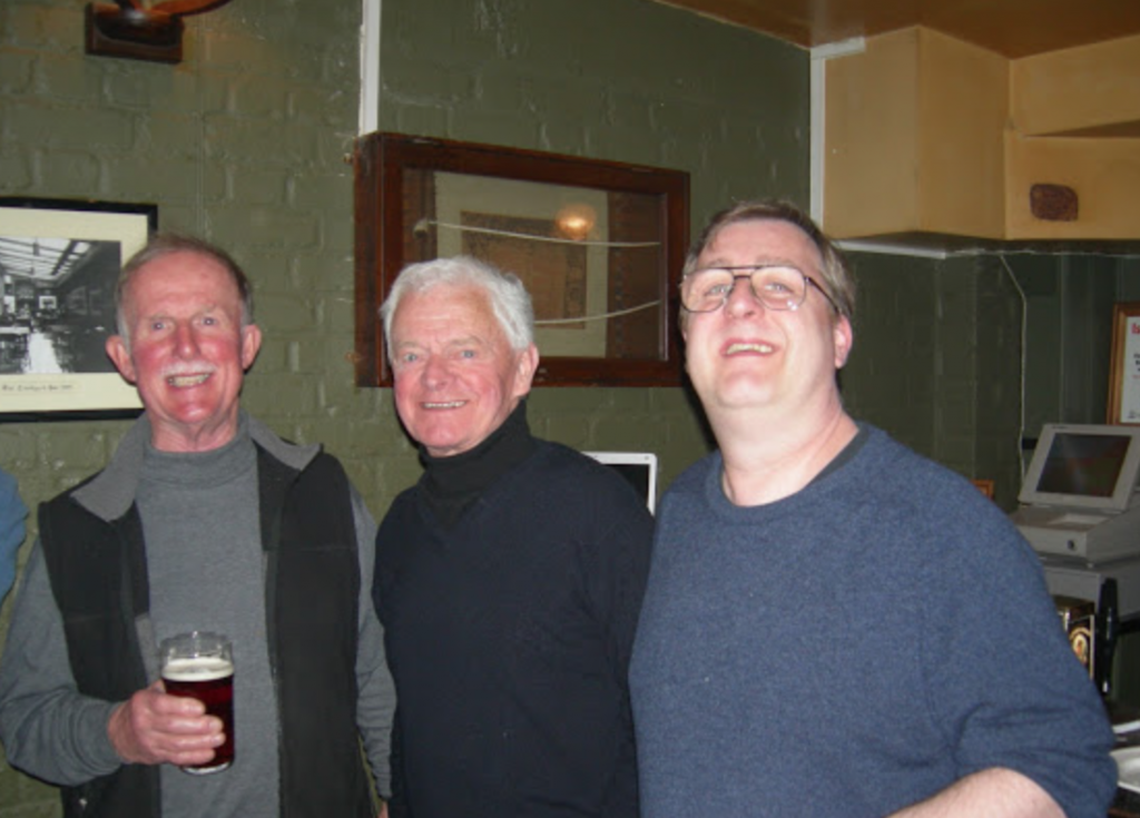 Peter Downer, Jack Cunningham, Steve Holland. Photo taken at Fleetway reunion, 2007. Photo provided by Wilf Prigmore and used with kind permission. 