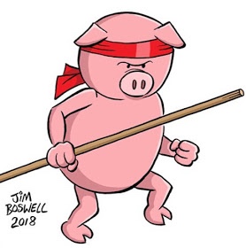 Jim Boswell's Stick Pig!  That got your attention didn't, pig pals? it, pig pals?
