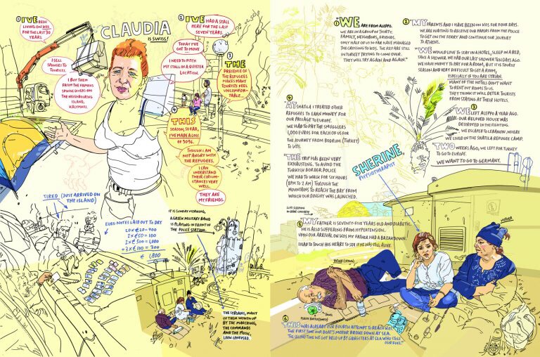 Escaping War and Waves by Olivier Kugler