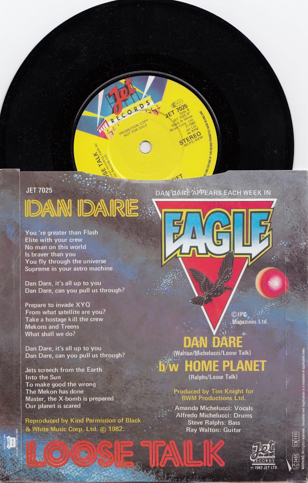 Loose Talk - Dan Dare Single (Back)