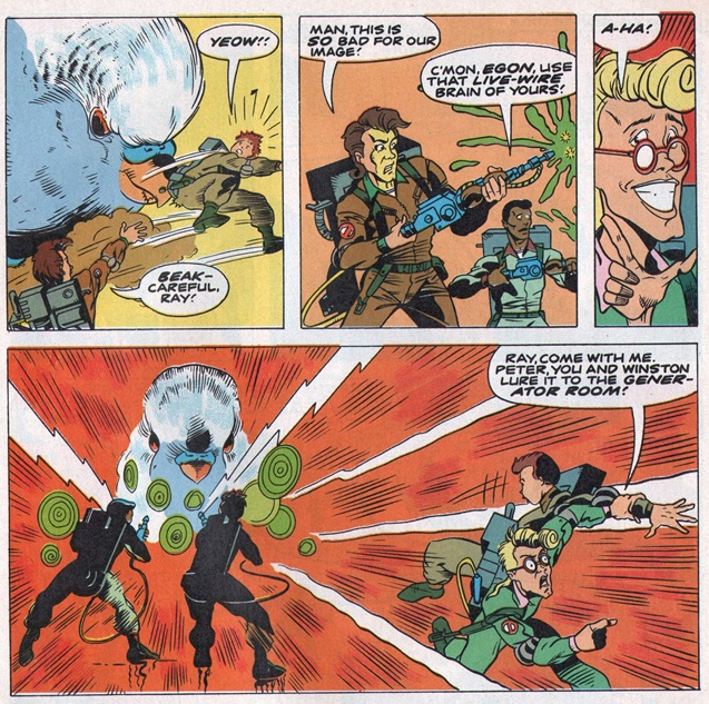 Panels from the Ghostbusters story 