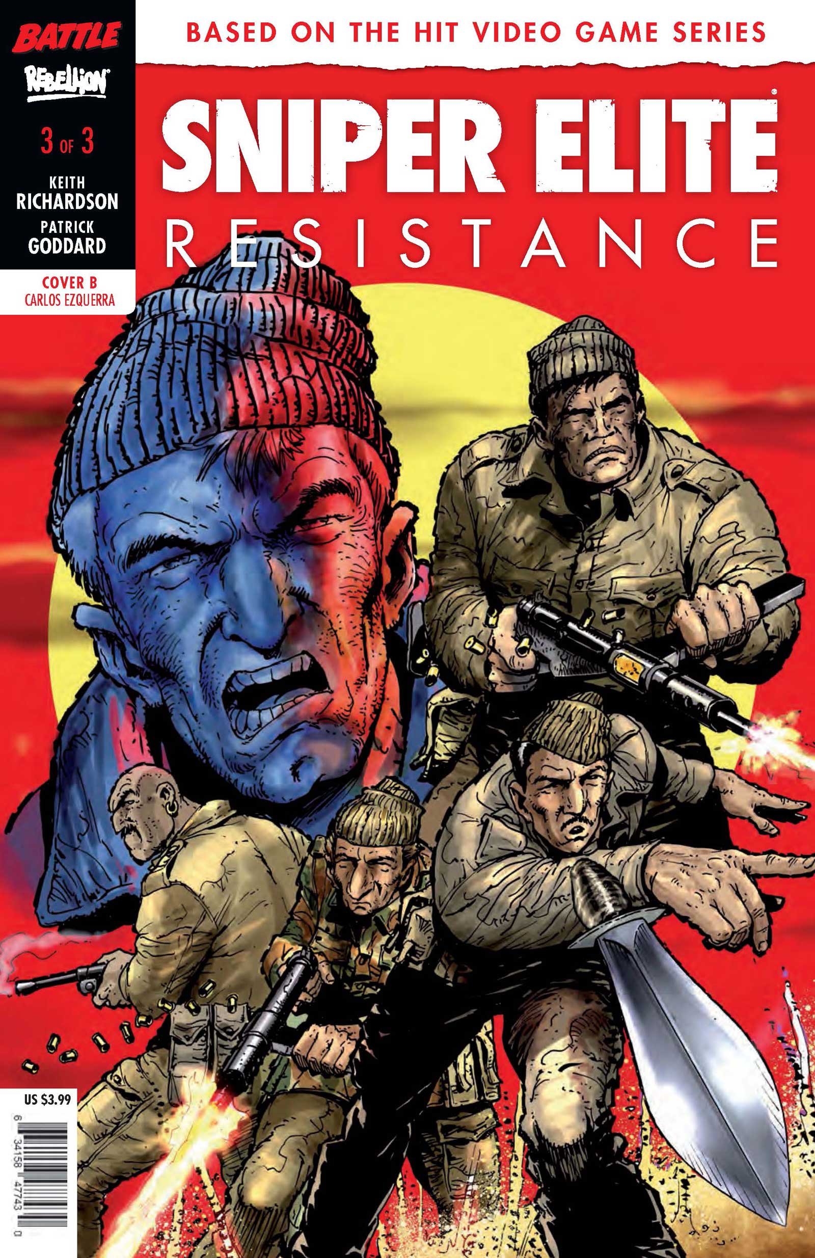 Sniper Elite - Resistance #3 - Variant Cover by Carlos Ezquerra