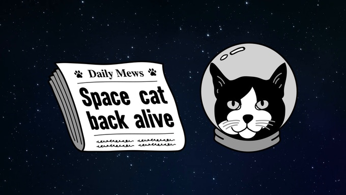 Félicette - The First Cat in Space Badge Set