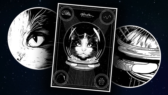 Félicette - The First Cat in Space Print