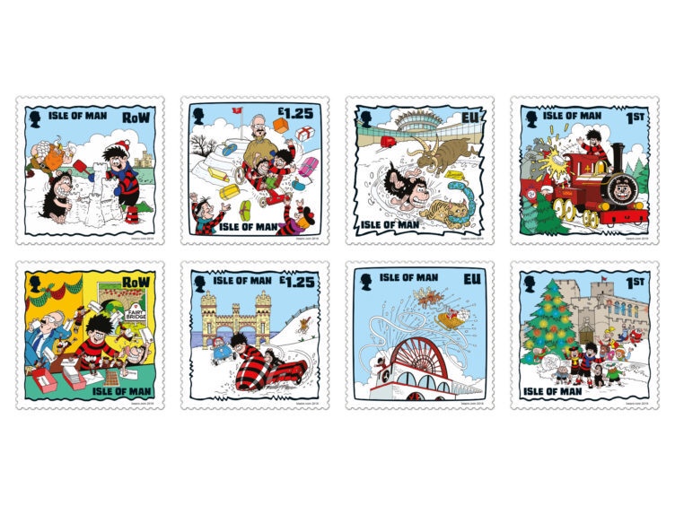 Isle of Man Beano Christmas Stamps 2018