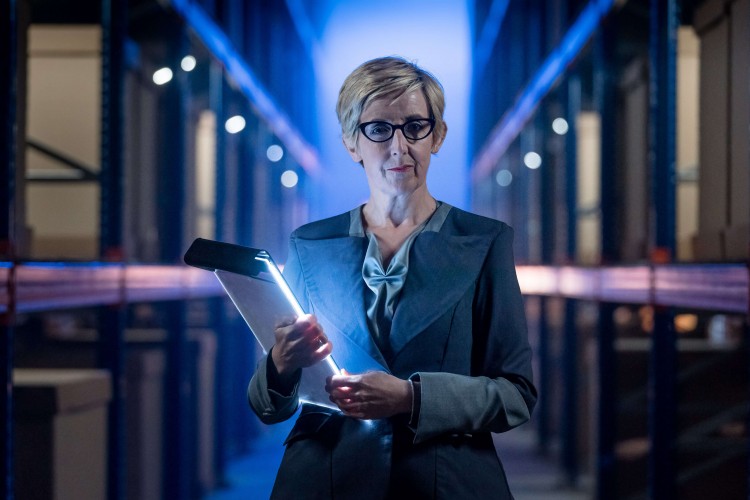 Julie Hesmondhalgh as Judy Maddox in Doctor Who - Kerblam! Image: BBC/BBC Studios