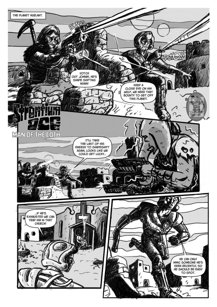 Strontium Dog - "Man of the Coth" by writer Tom Proudfoot and artist Jared Souza