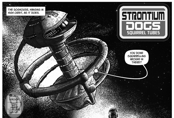 Strontium Dogs - "Squirrel Tubes" by writer Kerchow and artist Andy Lambert