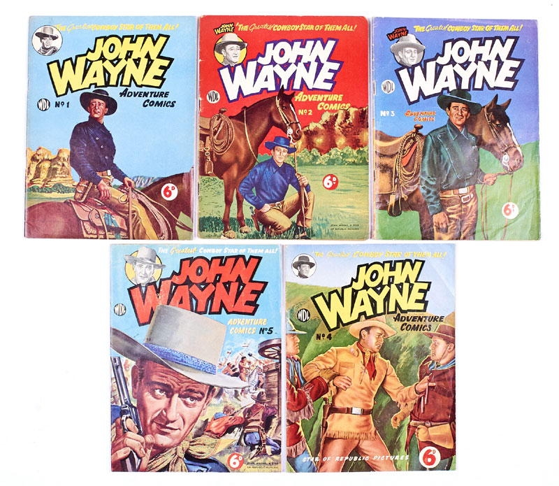 John Wayne Adventure Comics 1-5 (WDL 1950s)