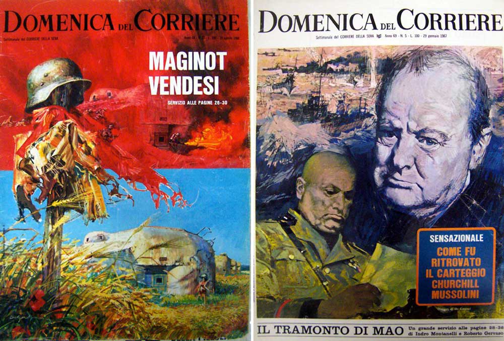 La Domenica del Corriere covers by Giorgio de Gaspari