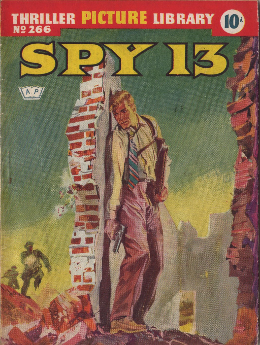 Giorgio de Gaspari's cover for Thrilling Picture Library 266, a "Spy 13" story