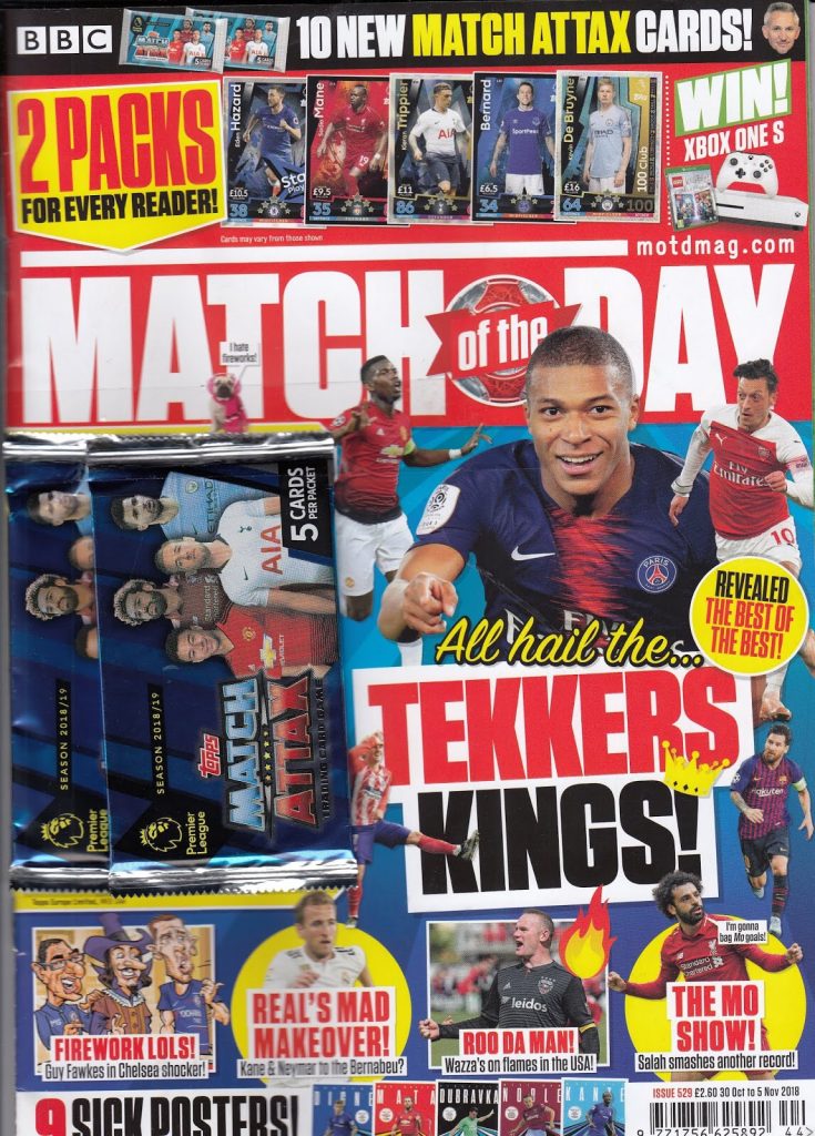  Match of the Day magazine (Issue 529 - cover dated 30th October - 5th November 2018)