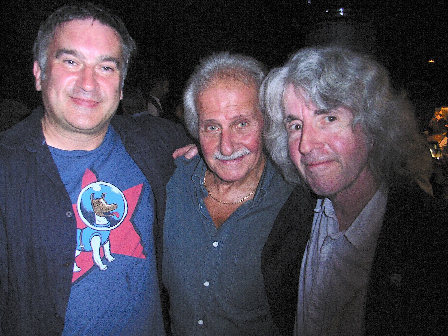 Alan Cowsill (left) and Tim Quinn (right), with Pete Best, one of the original Beatles. Tim is working with Pete on a new project 