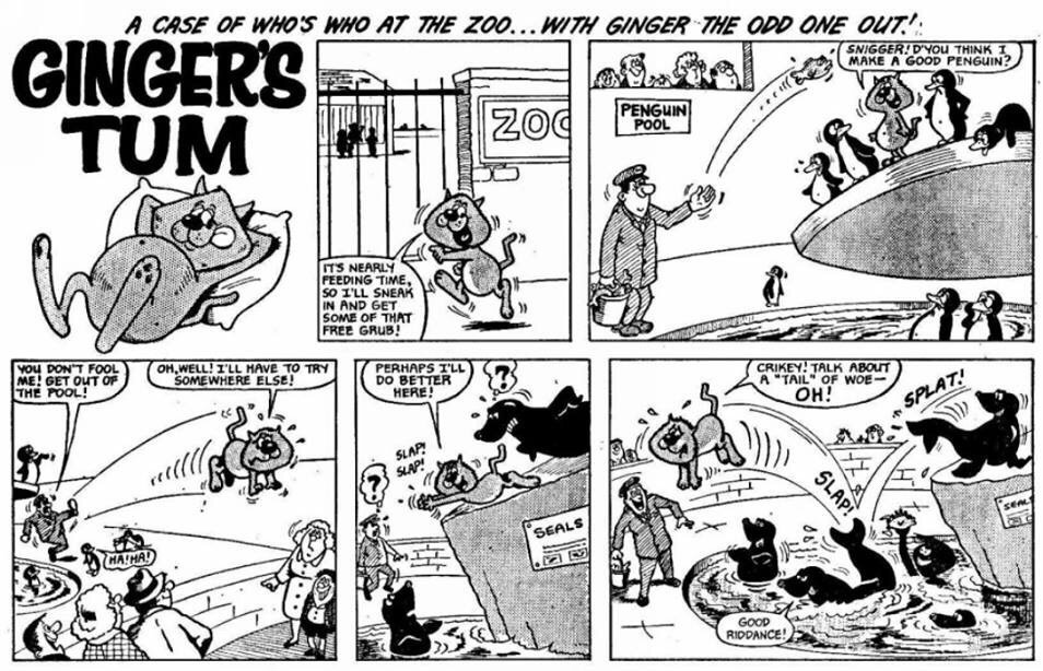 “Ginger’s Tum”, drawn by Terry Bave, for Whizzer & Chips © Rebellion Publishing Ltd