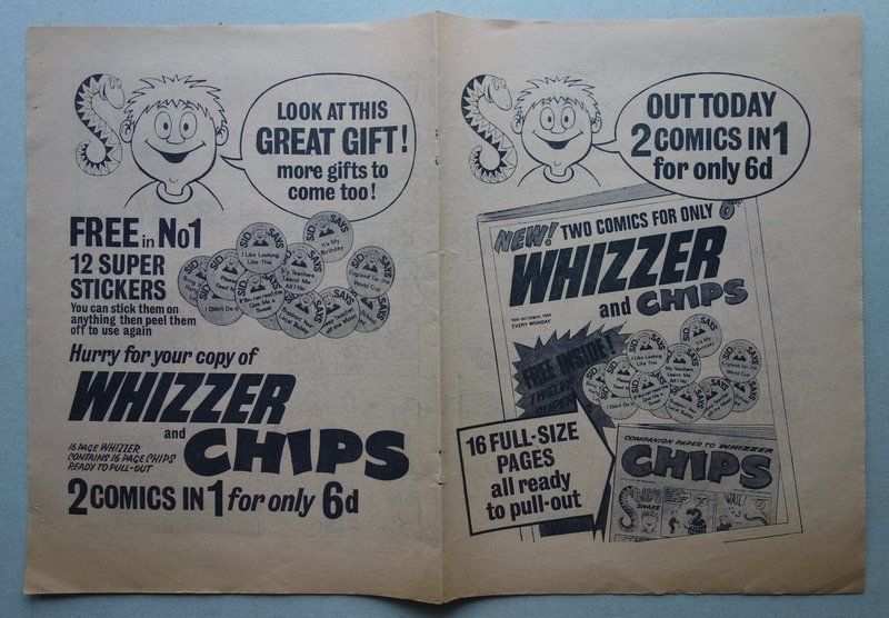 Whizzer & Chips Issue one - Promotional flyer (1969)