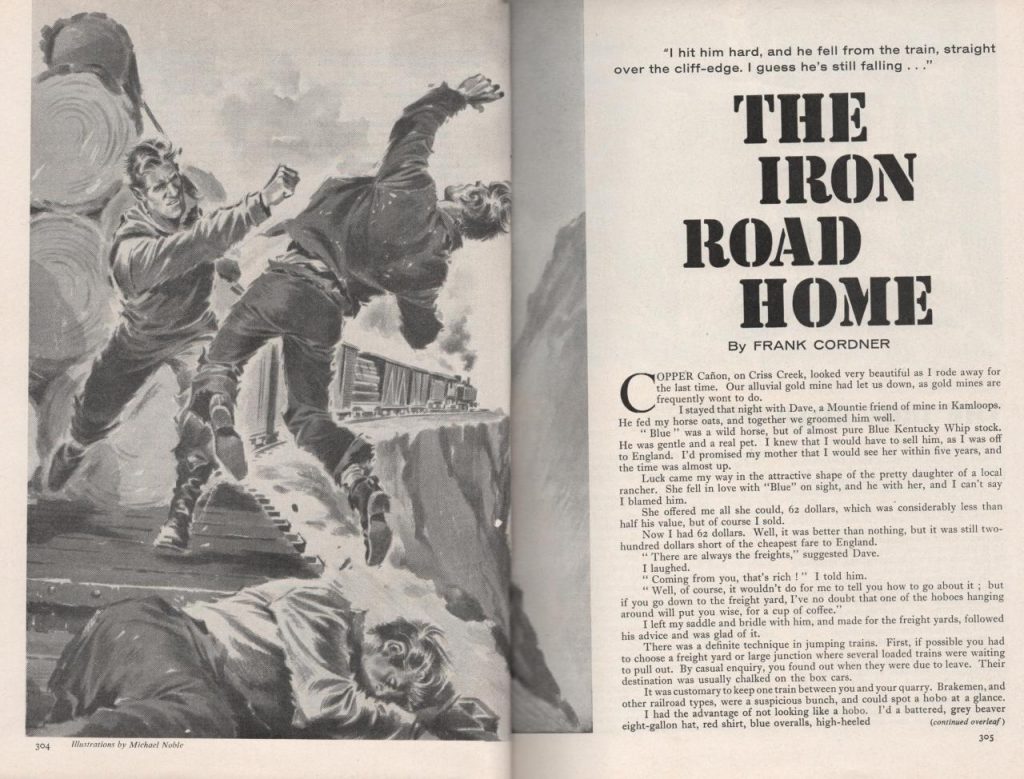 Wide World June 1962 p304-305, “The Iron Road Home” by Frank Cordner 