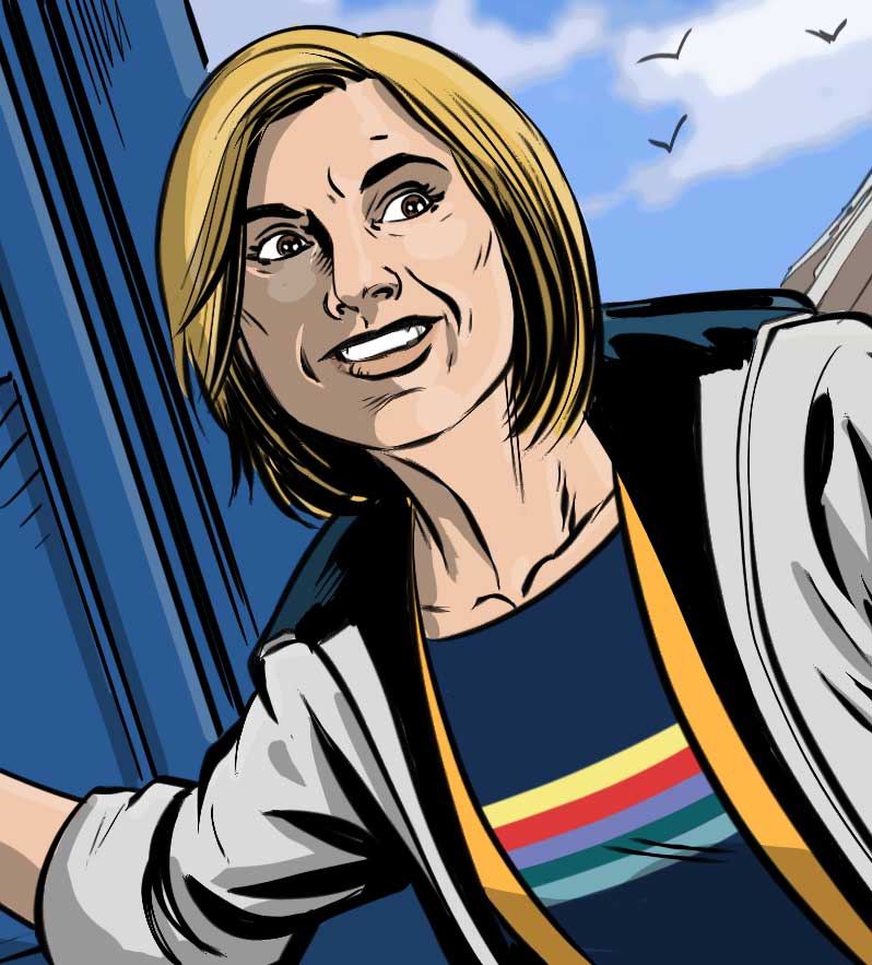 The Thirteenth Doctor by Russell Leach, for the Doctor Who Adventures Special 2019 from Panini
