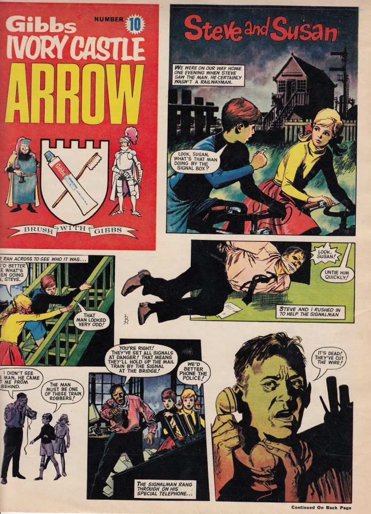 The cover of Arrow comic Issue 10 featuring "Steve and Susan" drawn by John Michael Burns