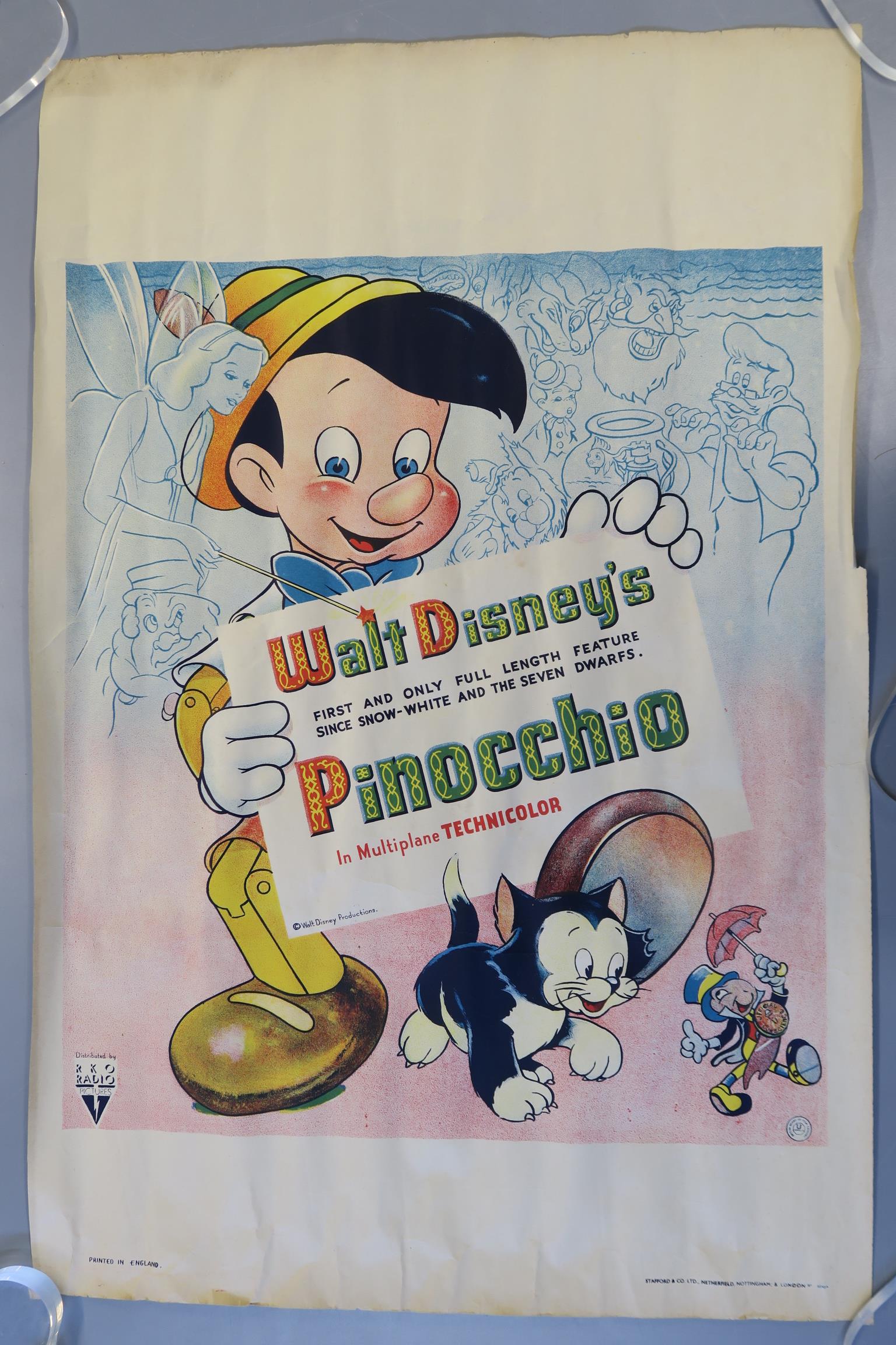 British Pinocchio Film Poster (1940)