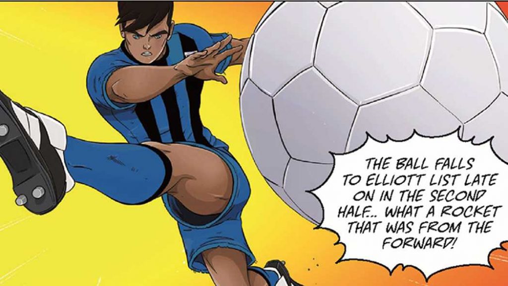 Elliott List’s winner for Gillingham against Cardiff City features in the limited edition Roy of the Rovers comic
