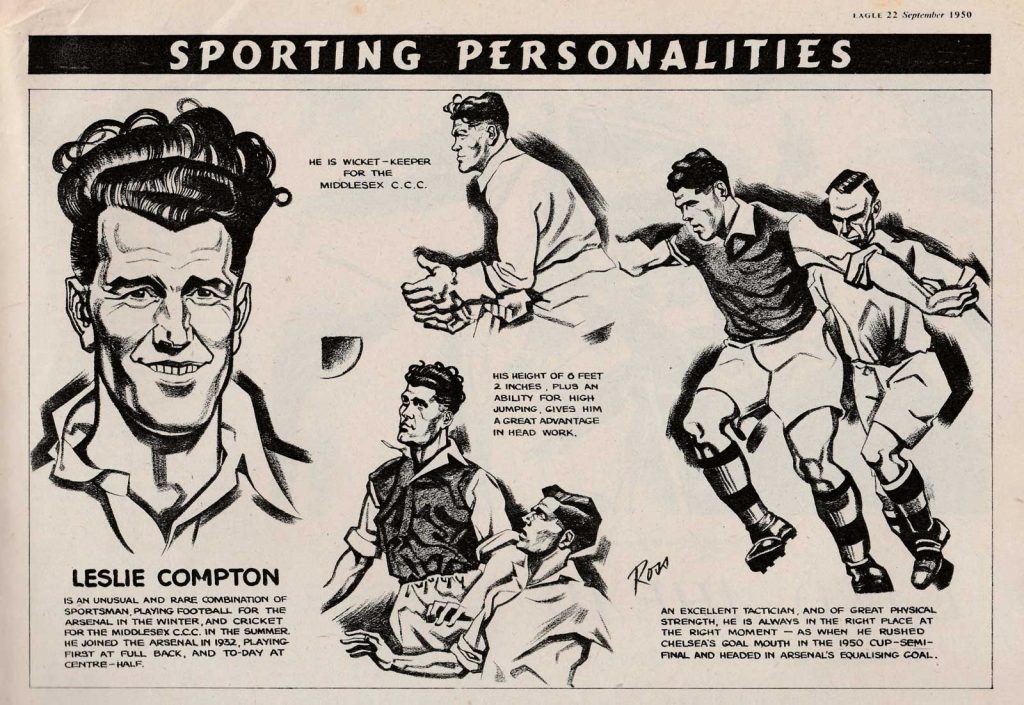 Eagle Sporting Personalities by Ross - Rom Smith - Eagle 22 September 1950