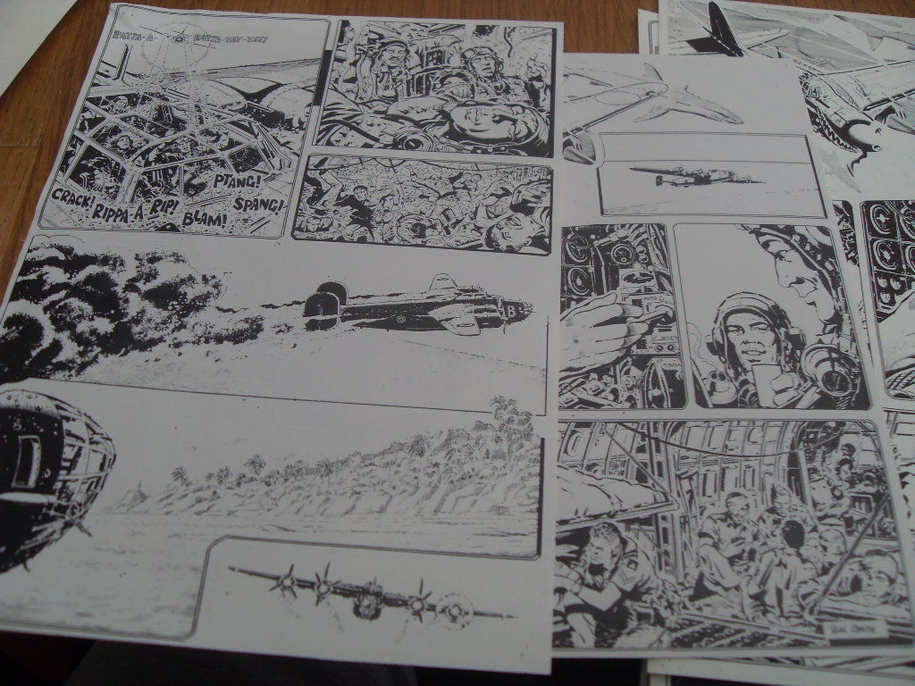 Some of the art from a comics project put together in 1979 by Ron Holland, featuring art by Ron Smith