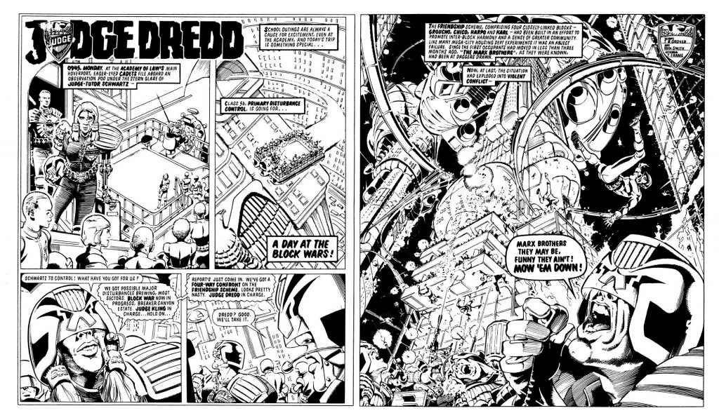 2000AD - Judge Dredd - Block War - art by Ron Smith © Rebellion Publishing Ltd
