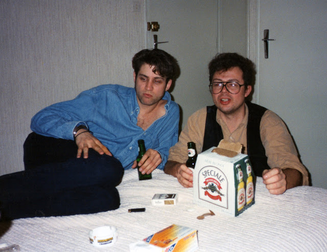 Art Young (left) and Paul Johnson in Angouleme, circa January 1993