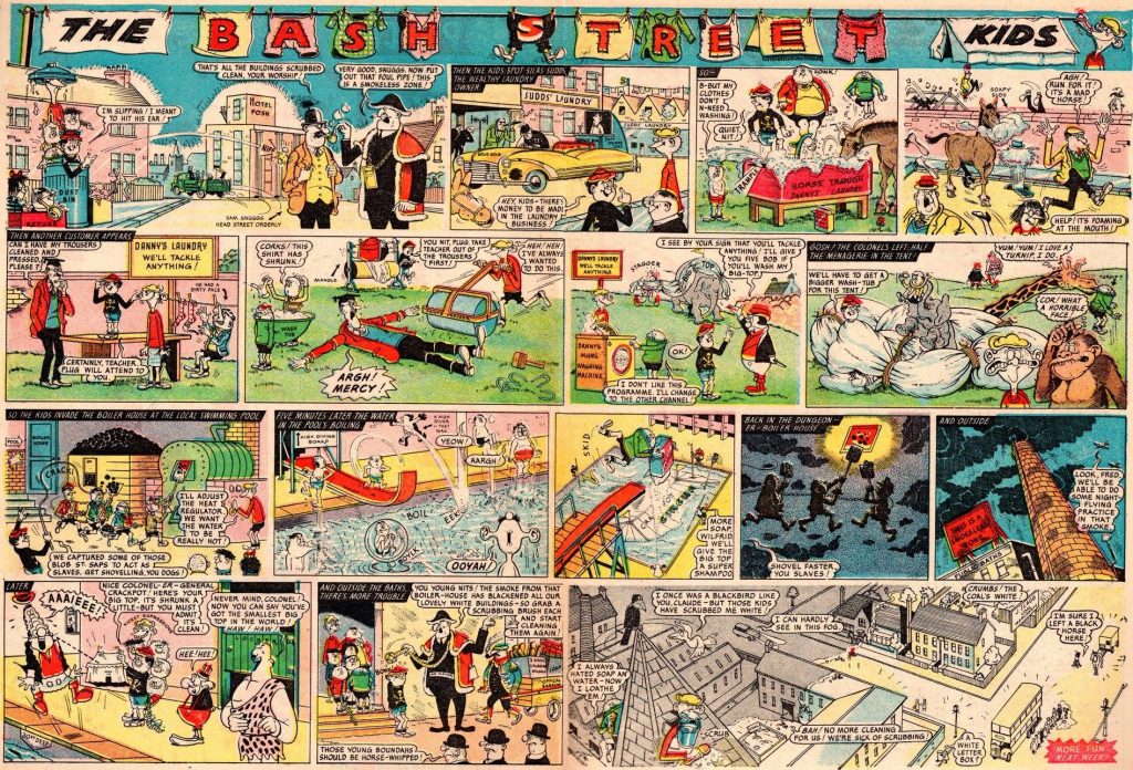 The first two-page episode of "The Bash Street Kids" in full colour, from the Beano No. 1046 © DC Thomson (with thanks to Irmantas Povilaika)