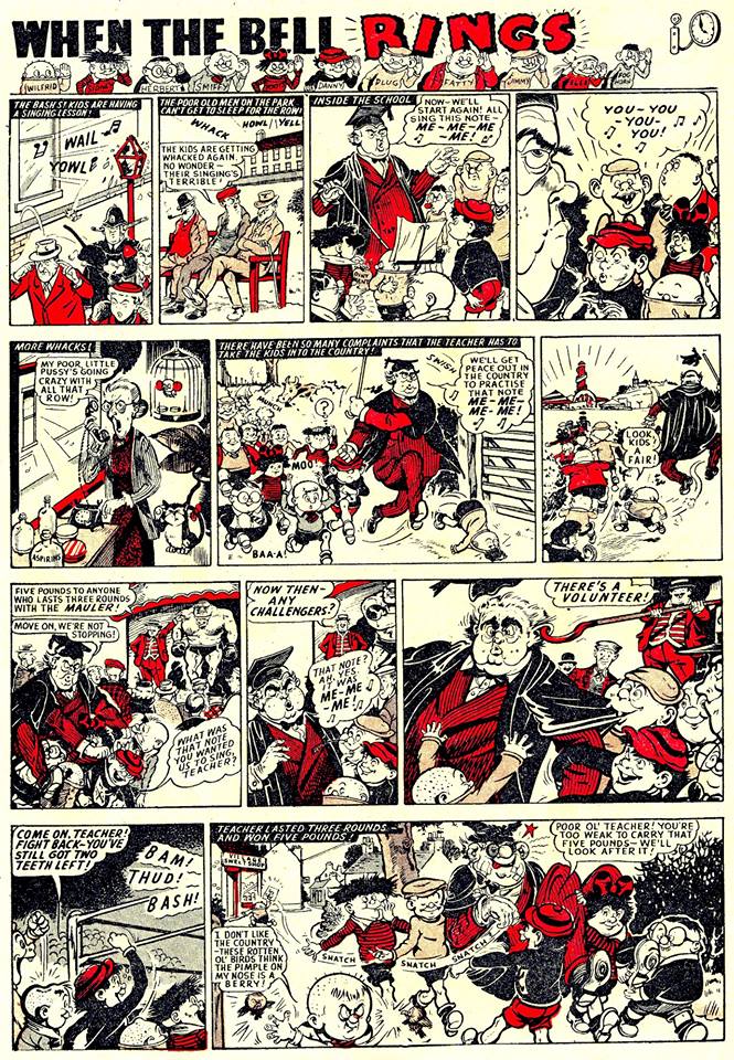 The last When the Bell Rings in the Beano No. 747 before it became The Bash Street Kids