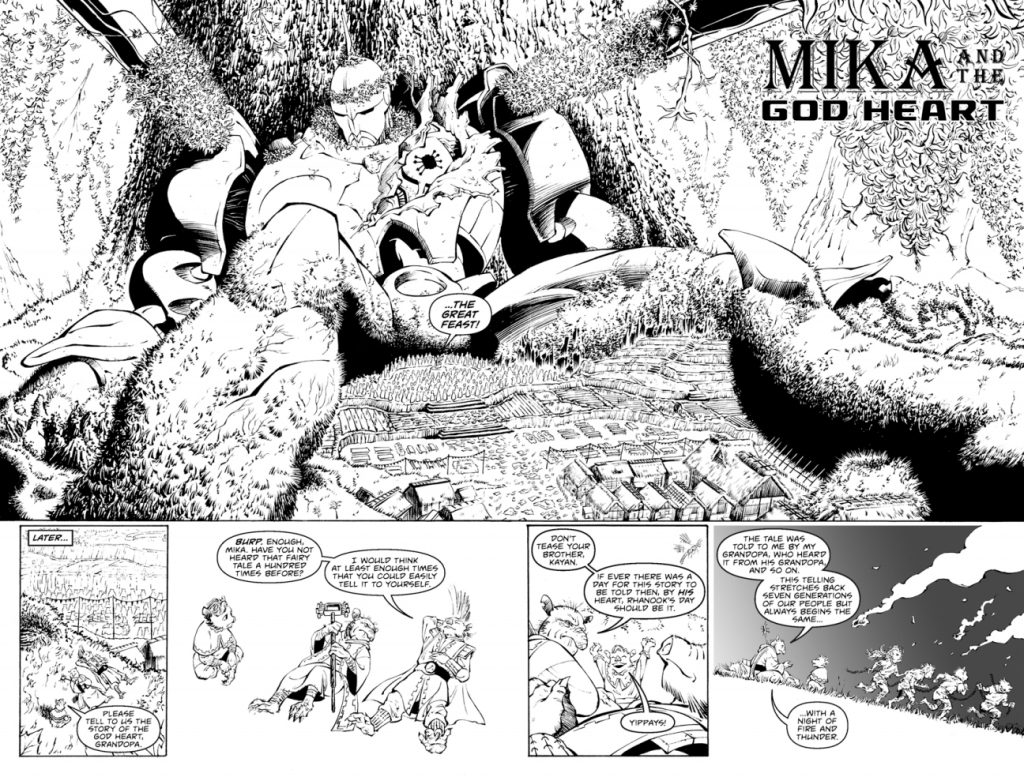 Mika and the god heart by writer tim west and artist Rafael Romeo Magat. Letters by Rafael Romeo Magat
