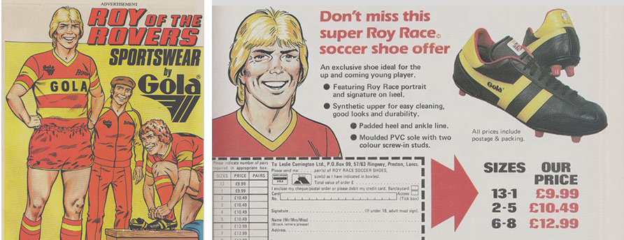 Roy of the Rovers 1980s Gola Advertisements